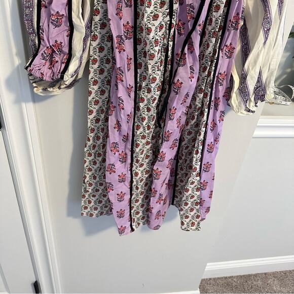 NWT Rhode Purple Floral Long Sleeve Mini Dress XS - Picture 7 of 14